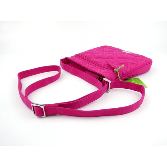 Vera Bradley Fuchsia Petite Double Zip Hipster NWT - Picture 3 of 10